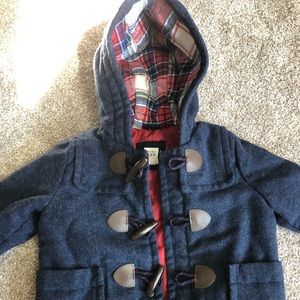 Baby Gap navy blue coat w/ hat size 6-12mths